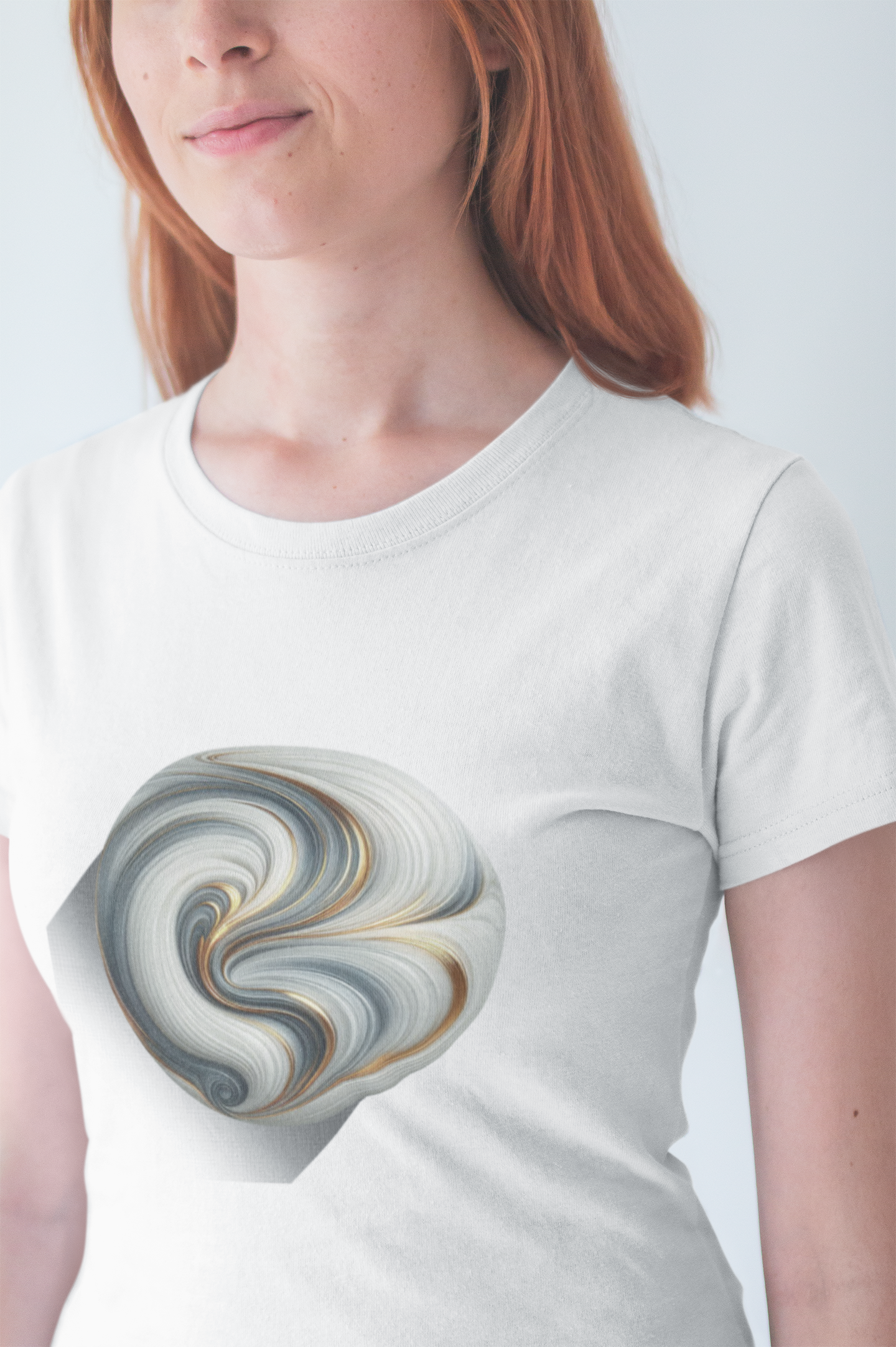 Liquid Marble – Flowing Marble Effect Abstract Graphic T-Shirt