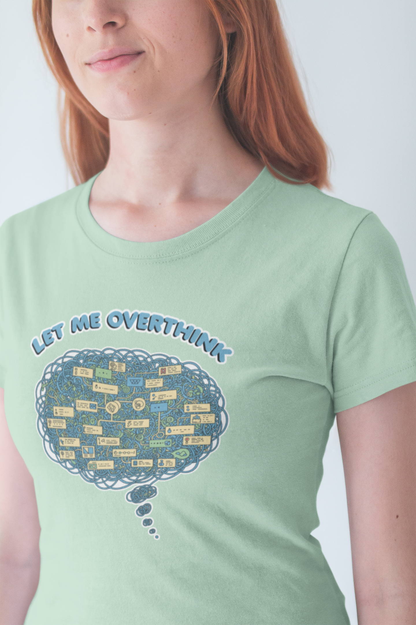 Let Me Overthink This Tee, Funny Anxiety Shirt, Spiraling Thoughts Graphic Tee, Relatable Mental Loop Top, Introvert Humor Gift