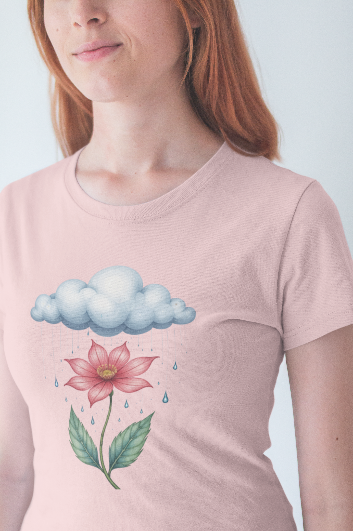 No Rain No Flowers Shirt Uplifting Growth Message Tee for Resilient Souls Who Know That Every Storm Brings Something Beautiful to Bloom
