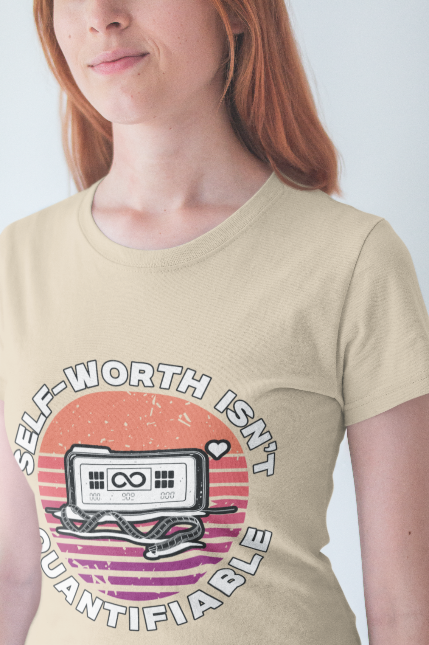 Self Worth Isn’t Quantifiable – Body Positivity Graphic T-Shirt