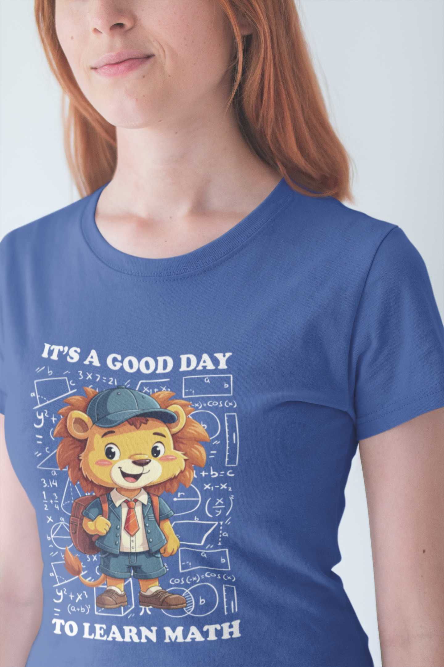 It’s a Good Day to Learn Math T-Shirt – Cute Lion School Mascot Graphic