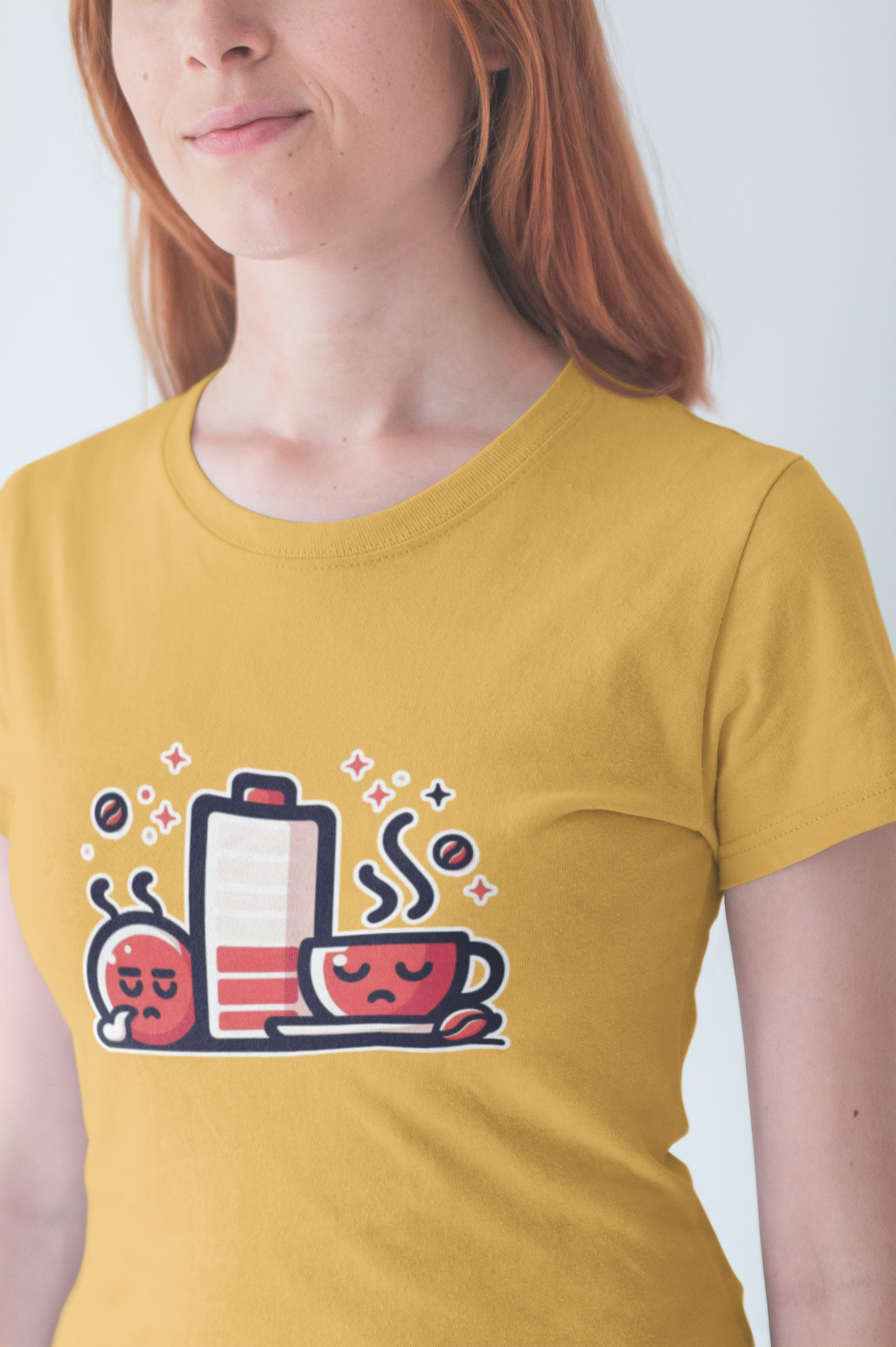Low Battery | Need Coffee Graphic T-Shirt