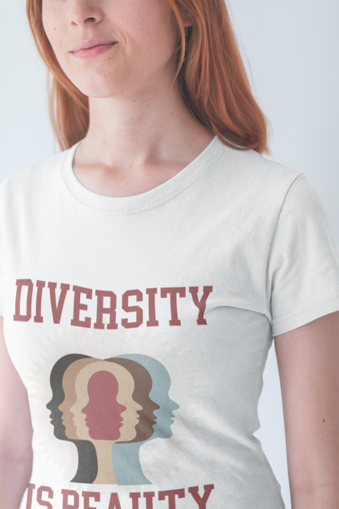 Diversity Is Beauty – Faces in Every Shade Inclusive Graphic T-Shirt