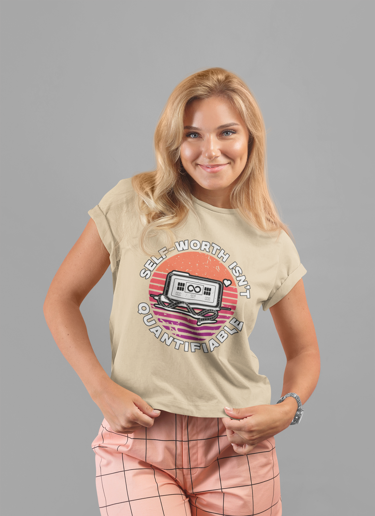 Self Worth Isn’t Quantifiable – Body Positivity Graphic T-Shirt