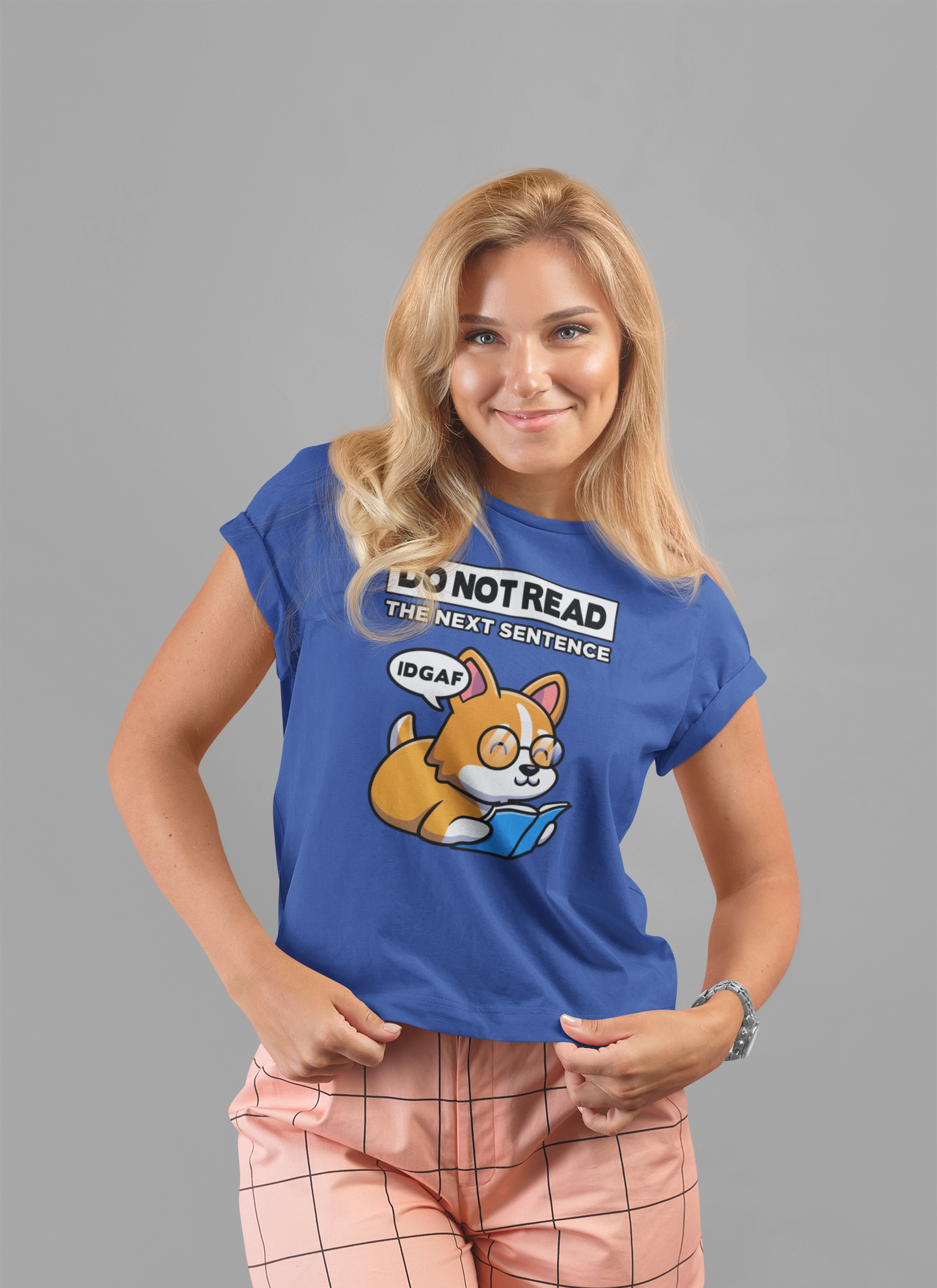 DO NOT READ The Next Sentence T-Shirt – Dog With Glasses Reading Book Funny Attitude Graphic Tee