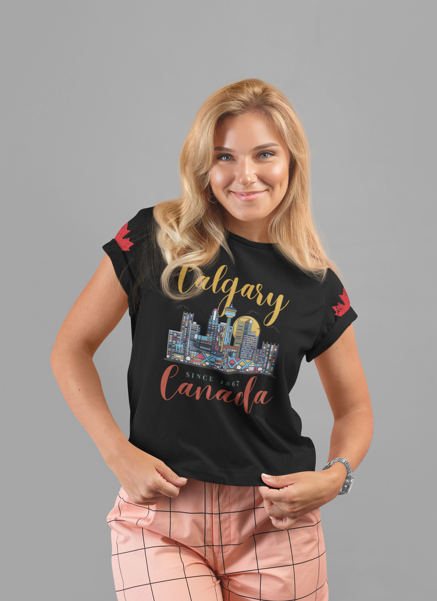 Calgary Canada Skyline Since 1867 T-Shirt
