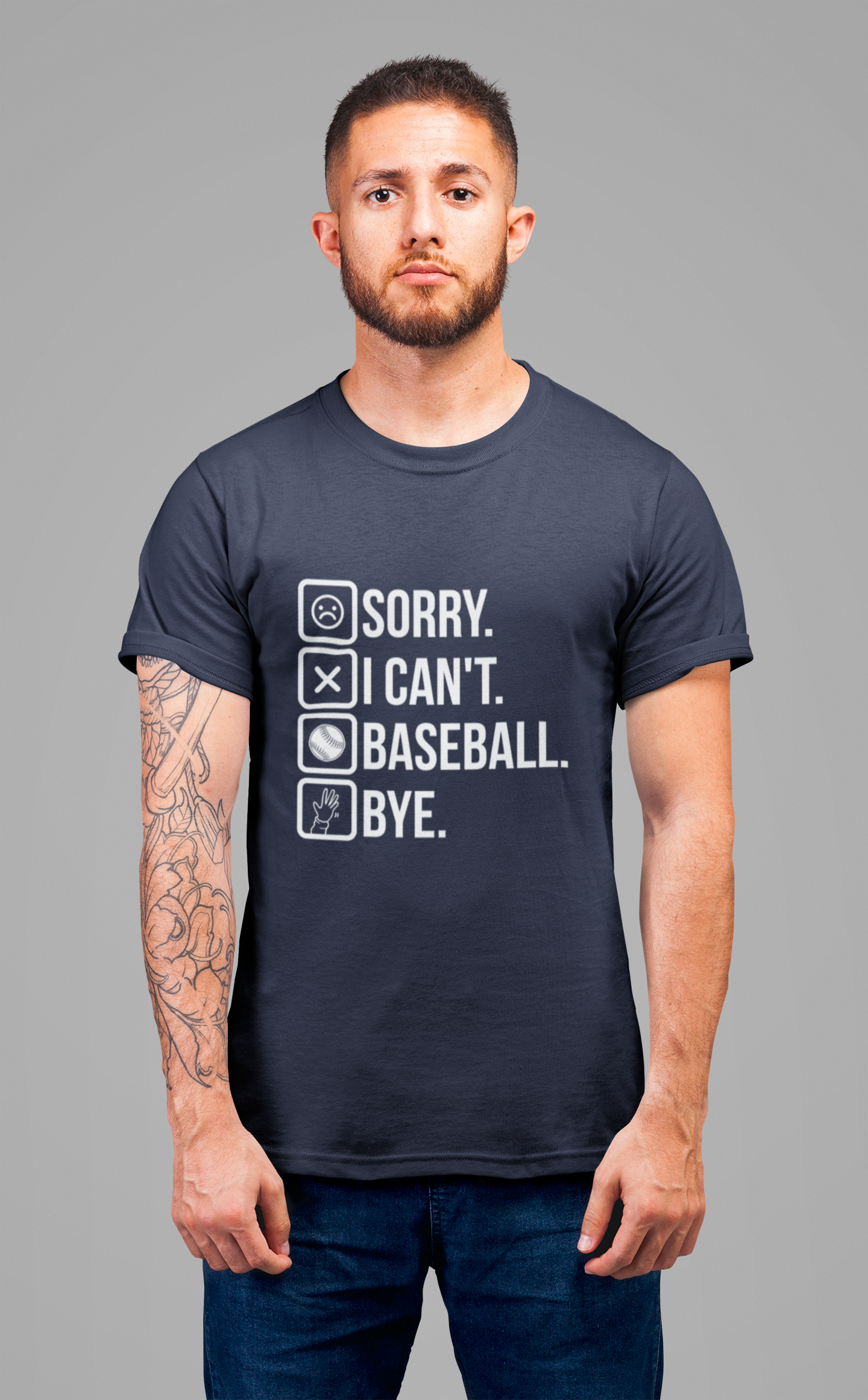 Baseball tshirt - Sorry I Cant Baseball Bye Tshirt Fun lighthearted and playful statement