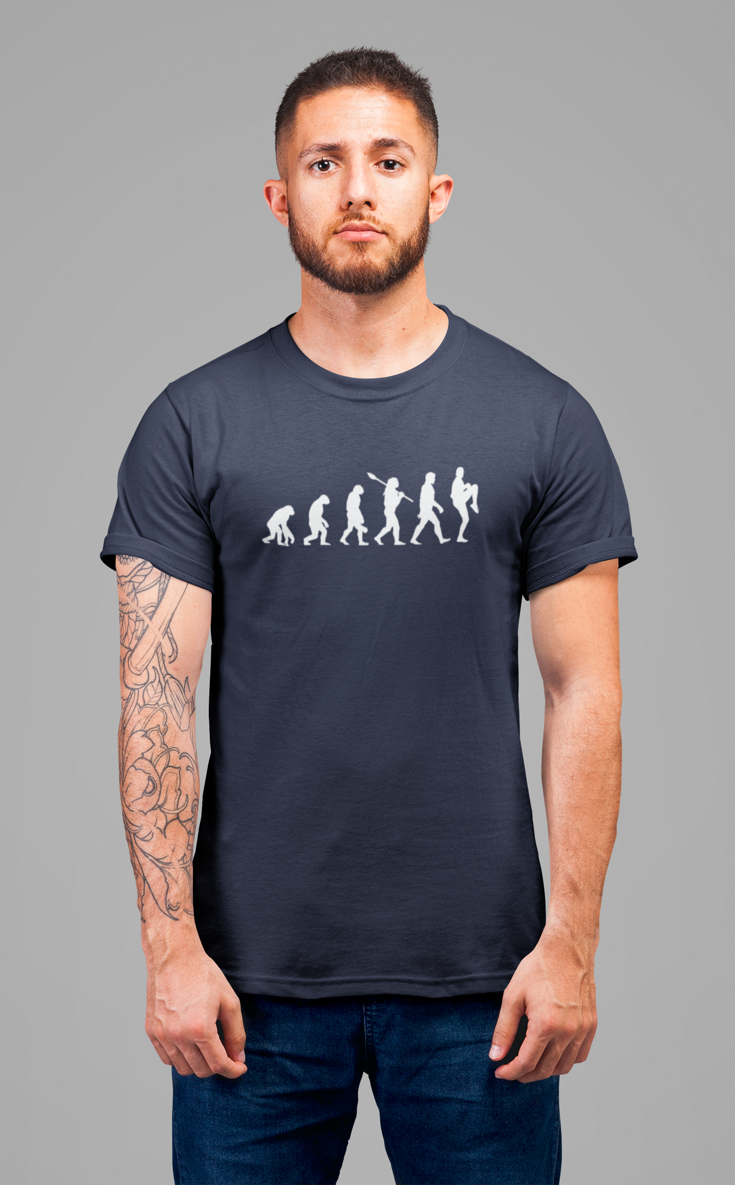 Ape To Human Baseball Evolution Tshirt Graphic Evolution from Ape to Human to Baseball Player