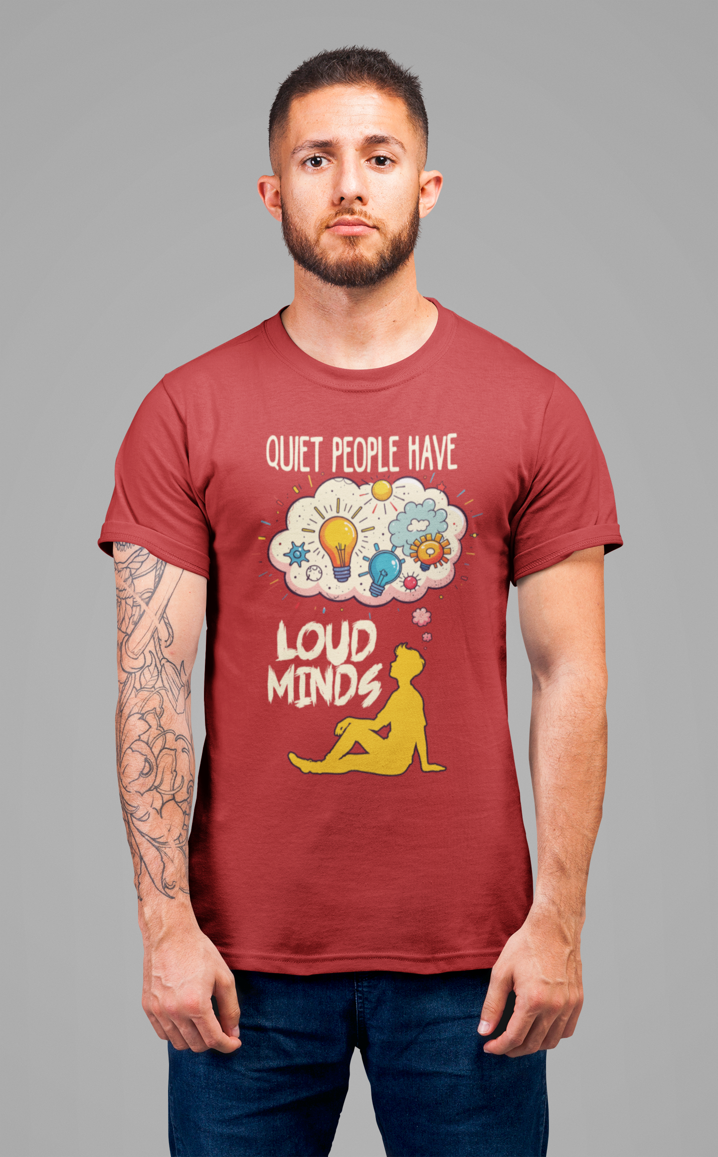 Quiet People Have Loud Minds Tee, Introvert Quote Shirt, Thoughtful Soul Graphic Tee, Depth Over Volume Top, Inner World Gift