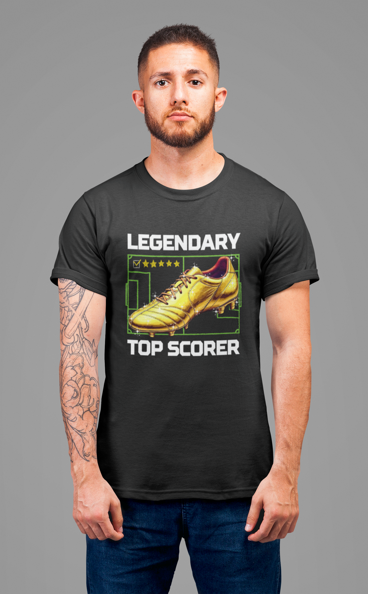 Legendary Top Scorer | Golden Boot & Five-Star Review Graphic T-Shirt