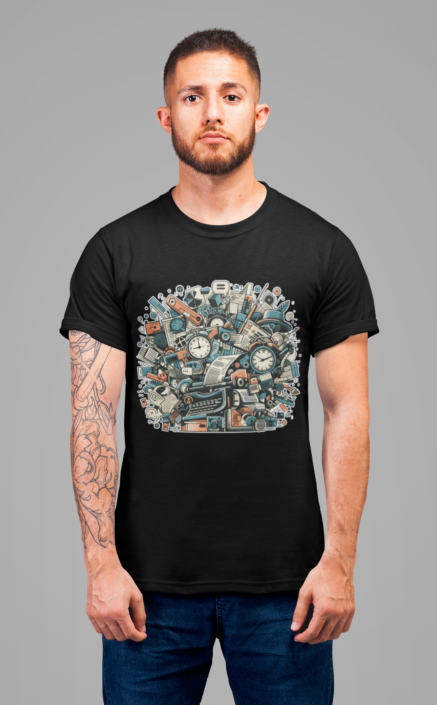 Urban Overload: Crowded Objects T-Shirt