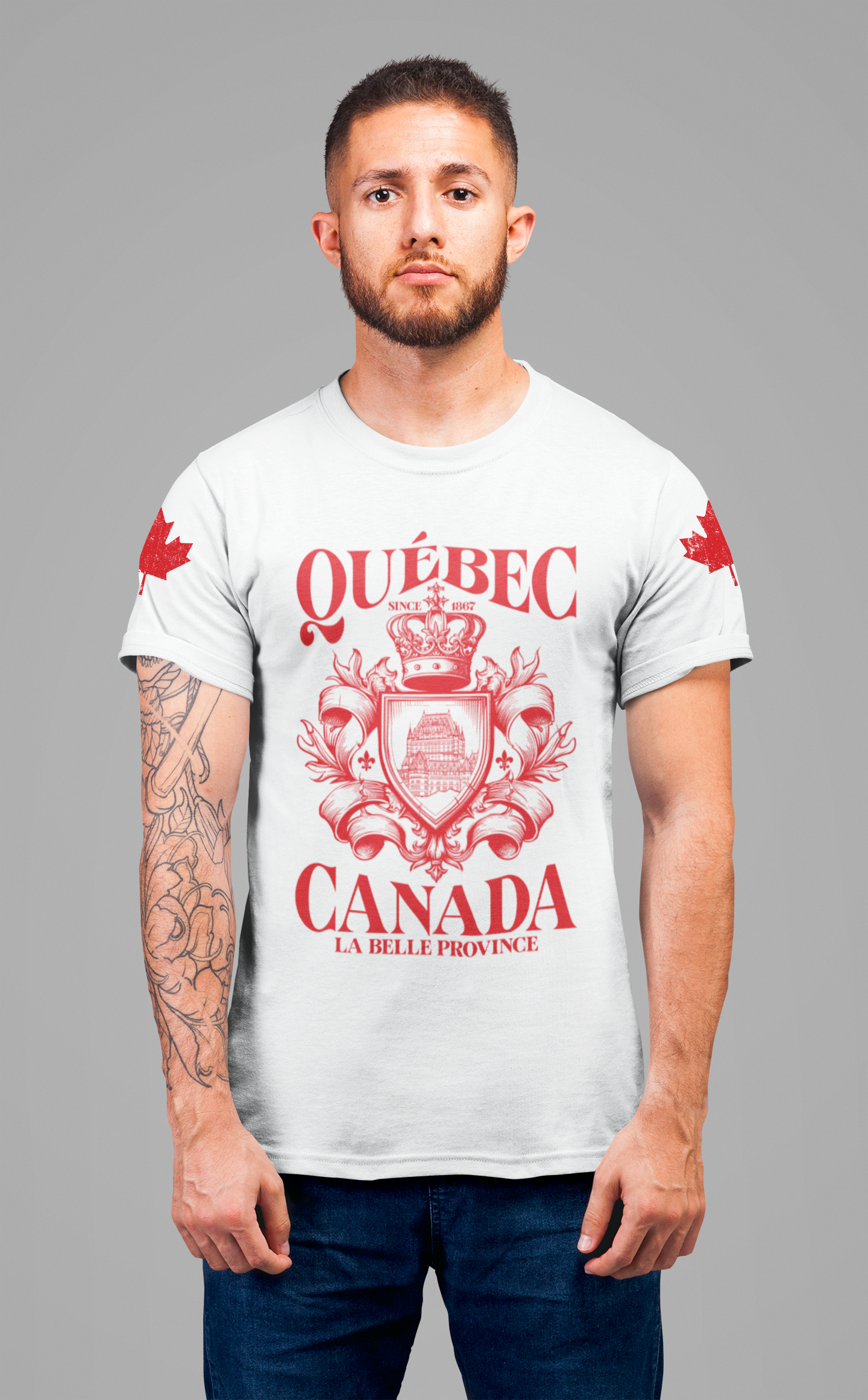 Québec La Belle Province Crest Canada T-Shirt