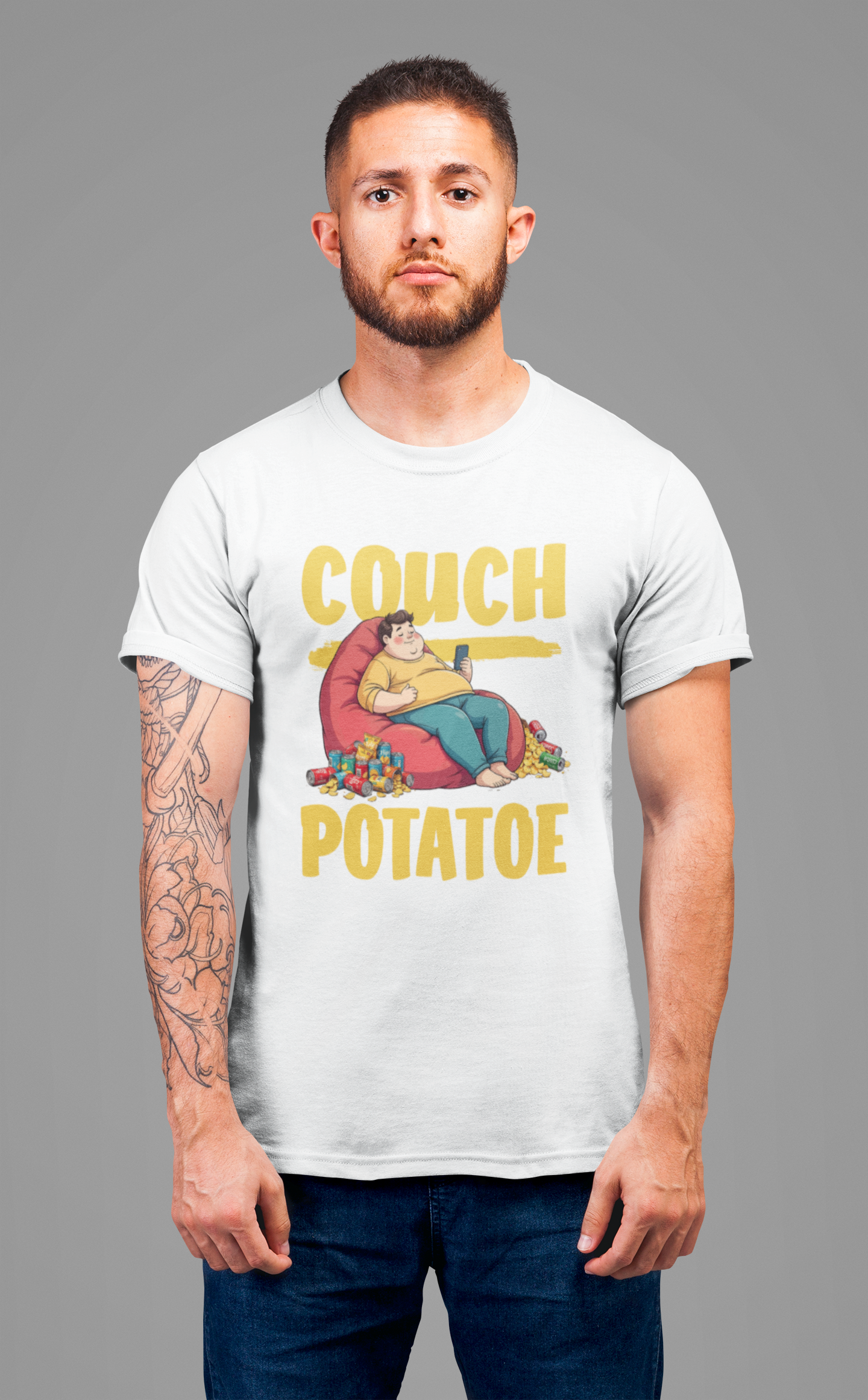 Couch Potato Shirt, Funny Snack Life Tee, Lazy Comfort Cartoon T Shirt, Homebody Humor Apparel, Chill Mode Vibes, Food Lover Top