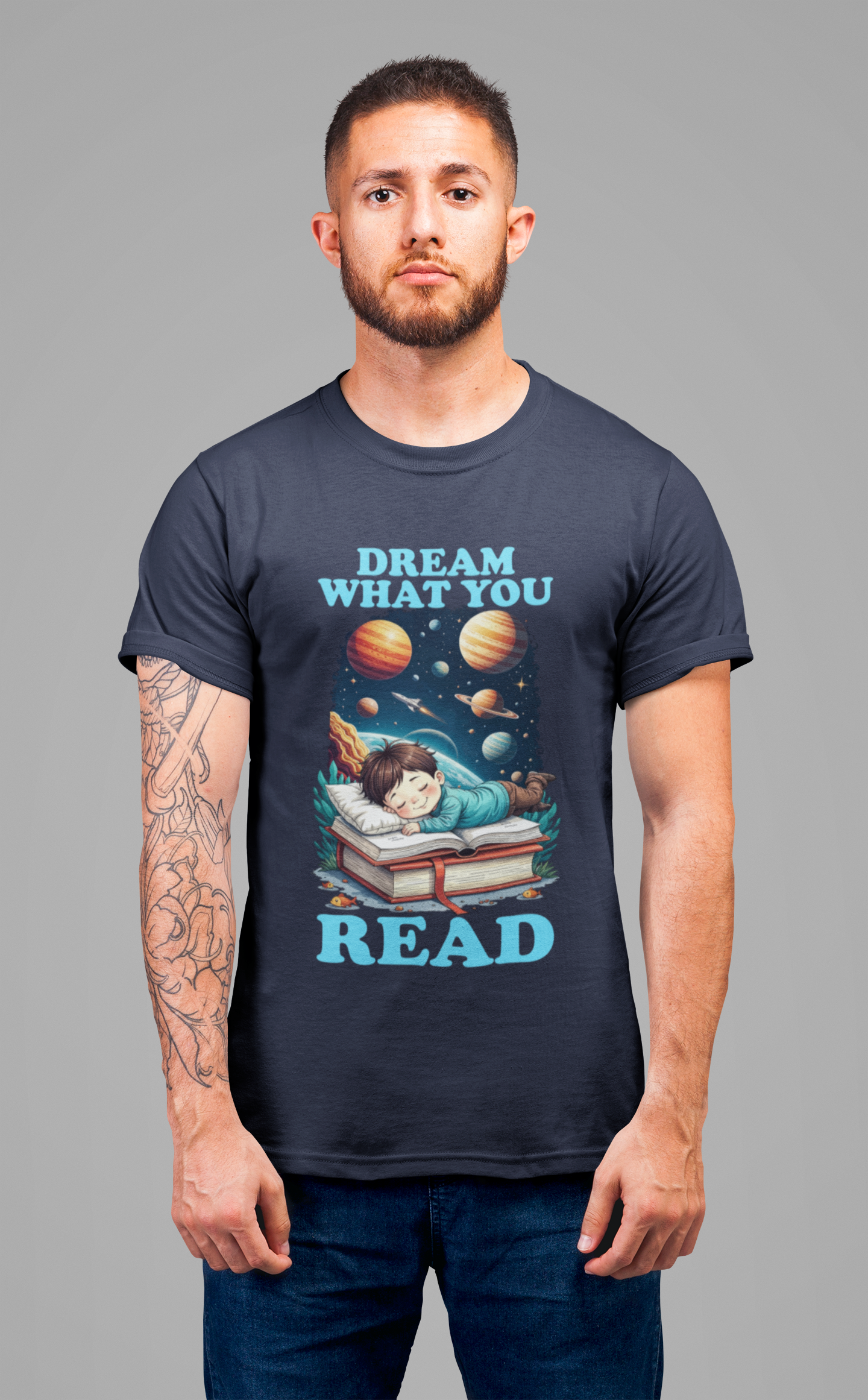 Dream What You Read T-Shirt – Space Adventure Book Lover Tee