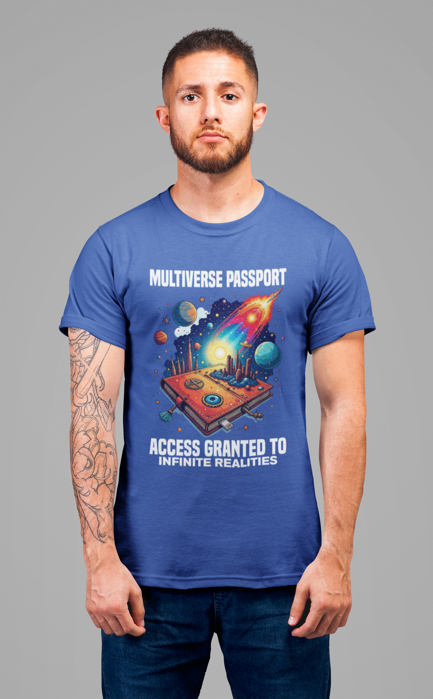 Multiverse Passport Tee, Sci-Fi Travel Shirt, Alternate Reality Graphic Tee, Universe Hopper Top, Quantum Nerd Gift