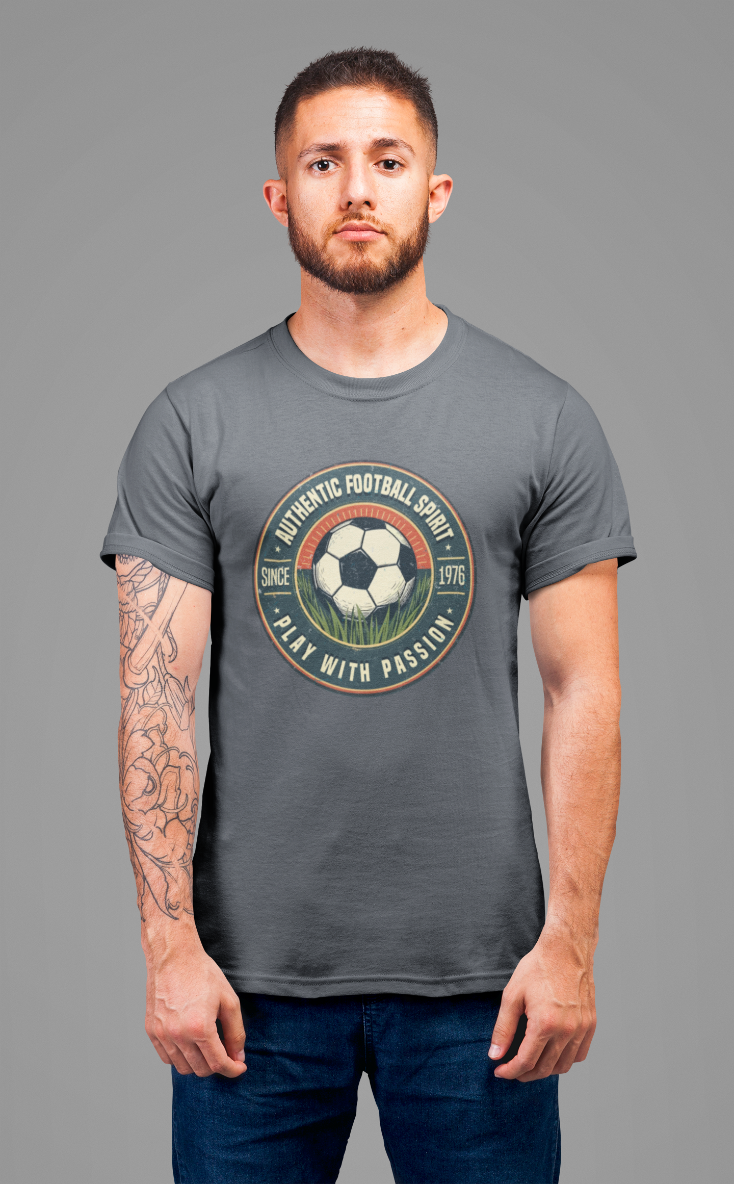Retro Soccer Badge Tee, Vintage Football Graphic Shirt, Classic Sports Fan Top, Game Day Retro Look, Soccer History Gift Shirt