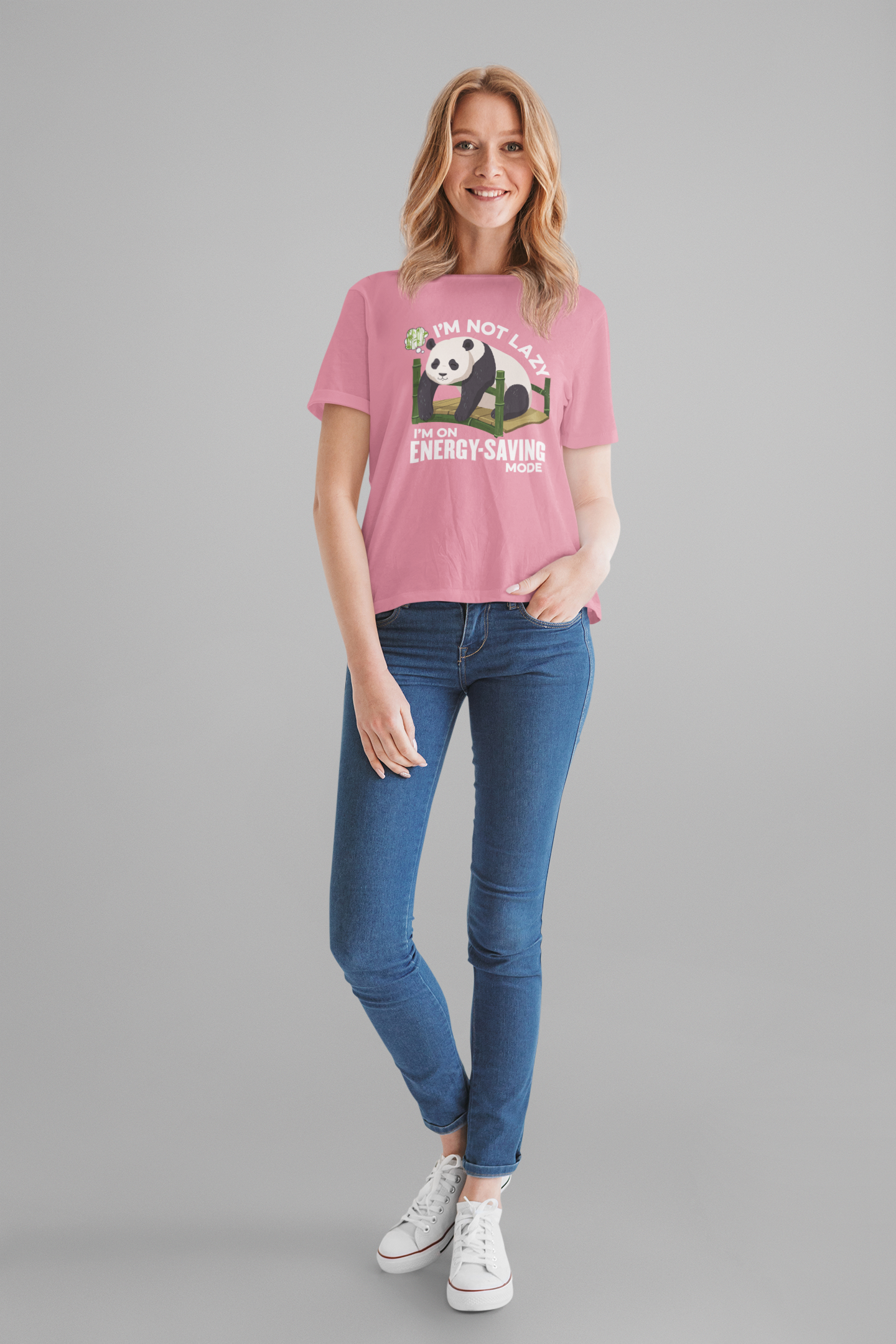 I’m Not Lazy I’m on Energy Saving Mode Tee, Panda Mood Shirt, Funny Animal Graphic Tee, Cozy Nap Life Top, Chill Creature Gift