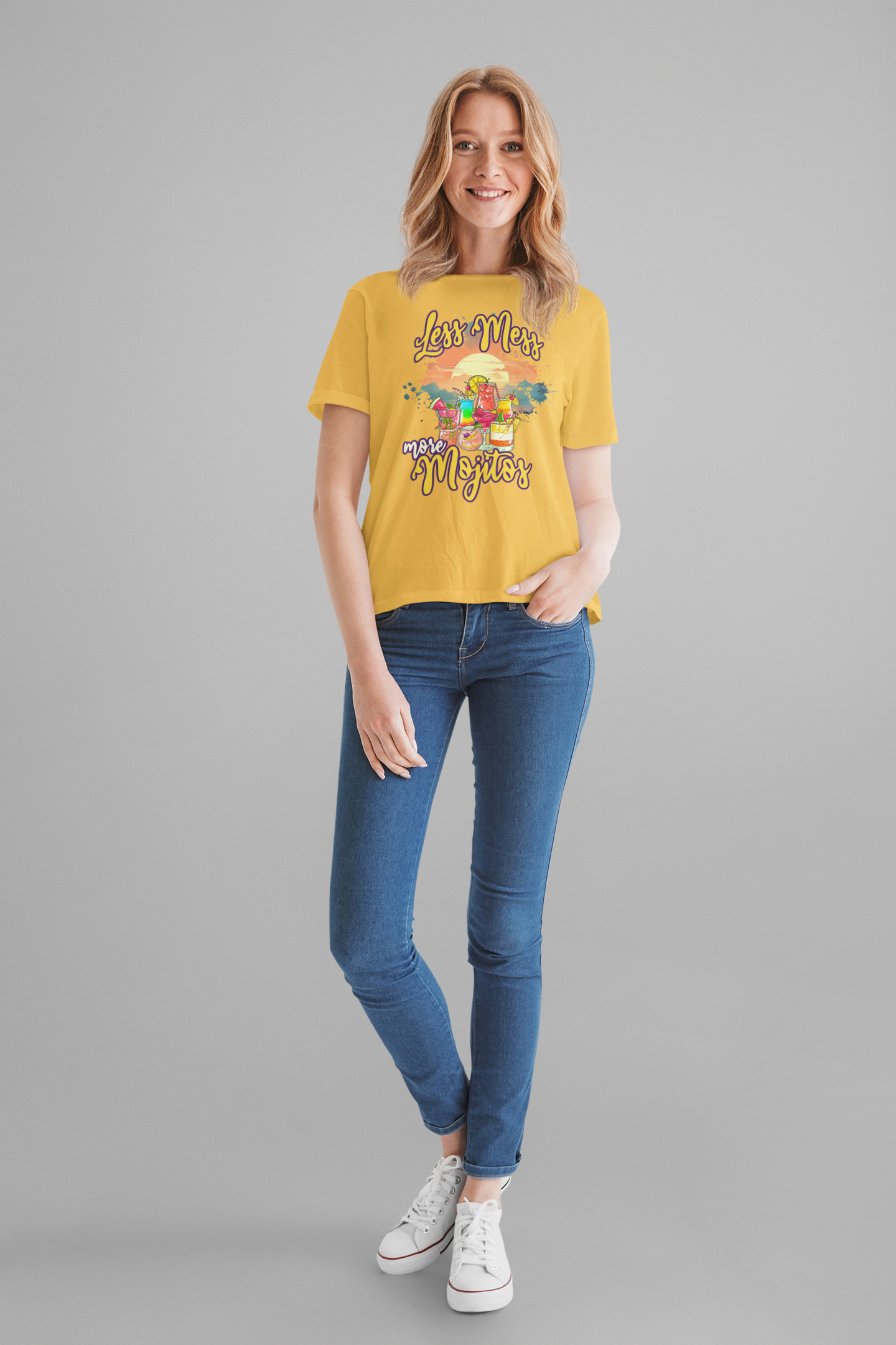Less Mess More Mojitos Tee, Cocktail Humor Shirt, Party Mood Graphic Tee, Summer Chill Top, Funny Drink Gift