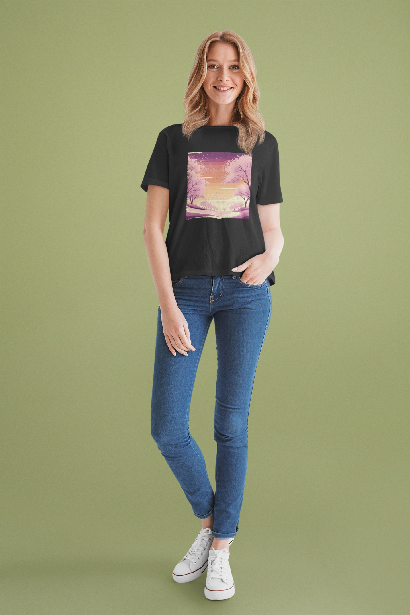 Spring Whispers Pastel Graphic T-Shirt
