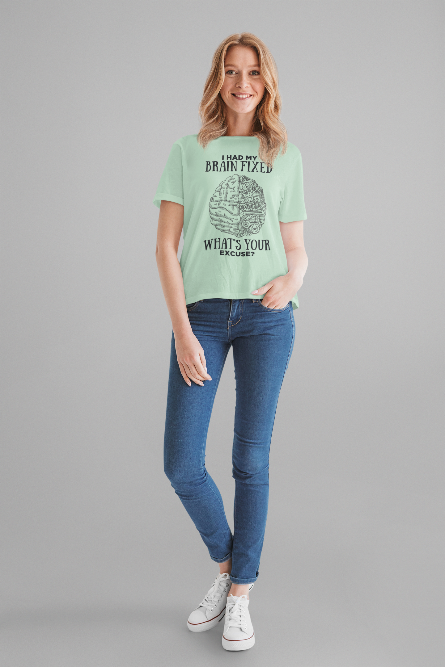 I Had My Brain Fixed, What's Your Excuse? – Mechanical Brain Parts Graphic Tshirt