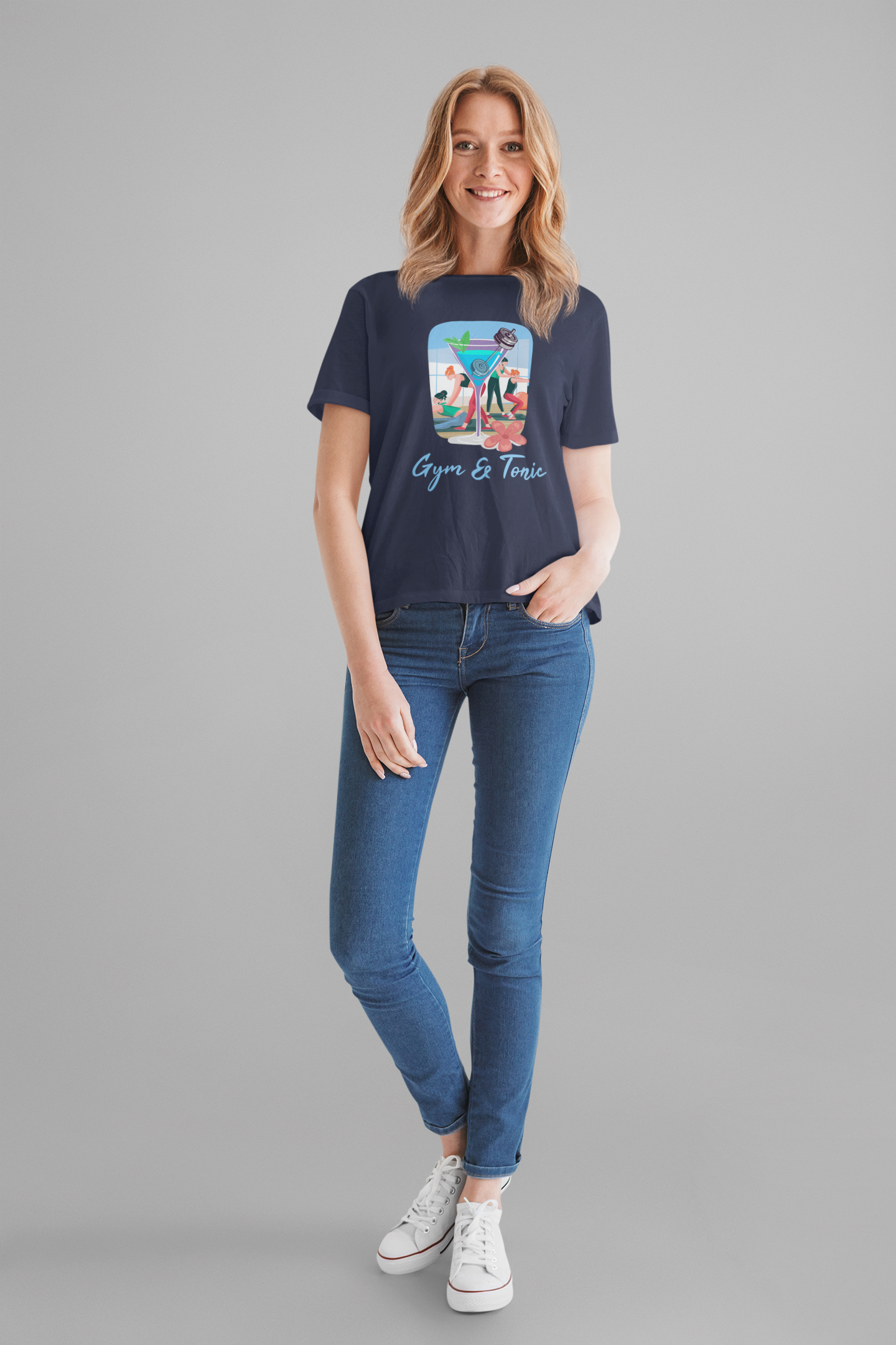 Gym and Tonic Tee, Fitness Pun Shirt, Workout Humor Graphic, Exercise and Fun Top, Healthy Balance Gift