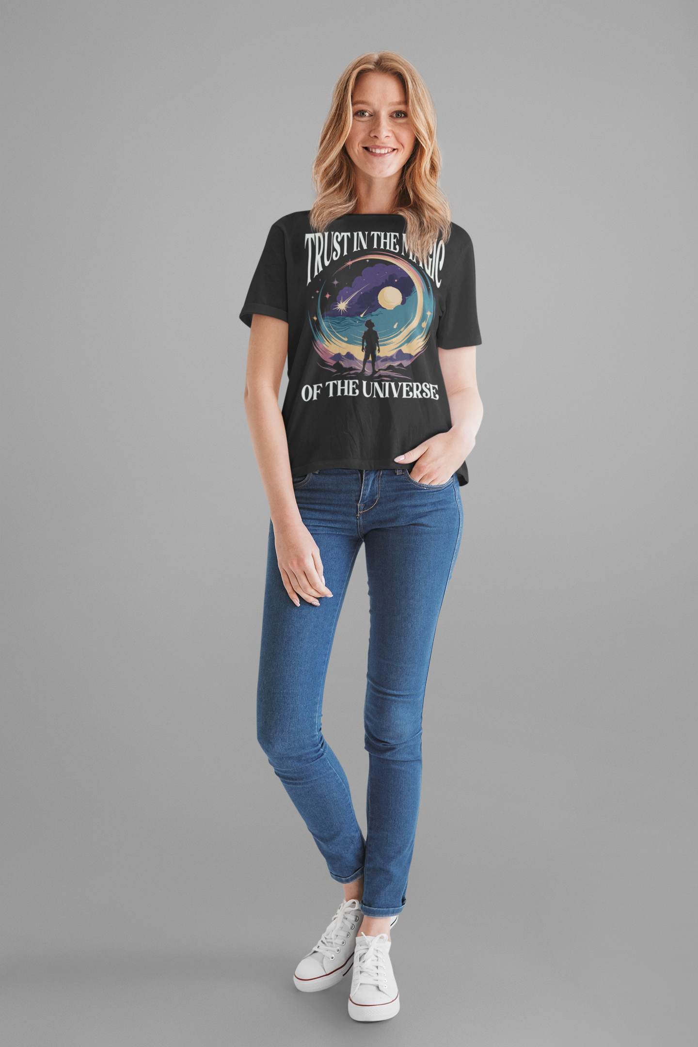 Trust in the Magic of the Universe Shirt, Manifestation Tee, Cosmic Energy T Shirt, Spiritual Growth Gift, Mystic Vibes Tee