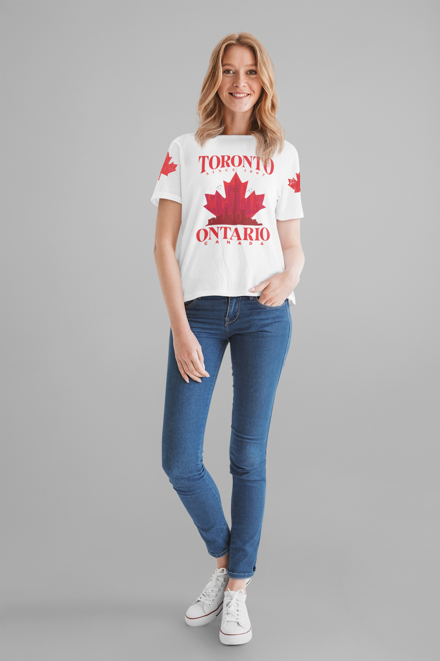 Toronto Skyline Maple Leaf T-Shirt