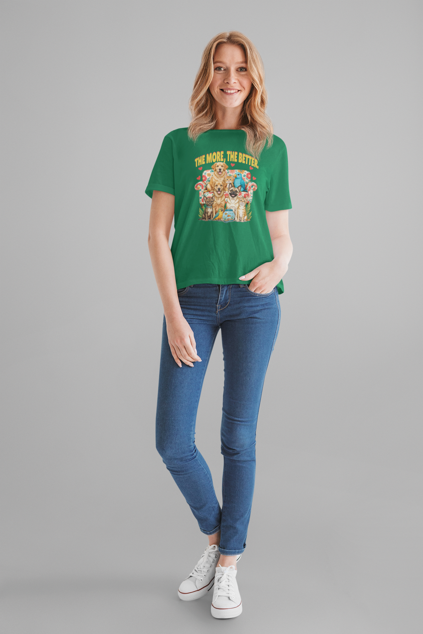 The More Paws The Better Shirt Funny Pet Family Tee for Multi Pet Homes and Animal Lovers Who Think More Fur Equals More Joy