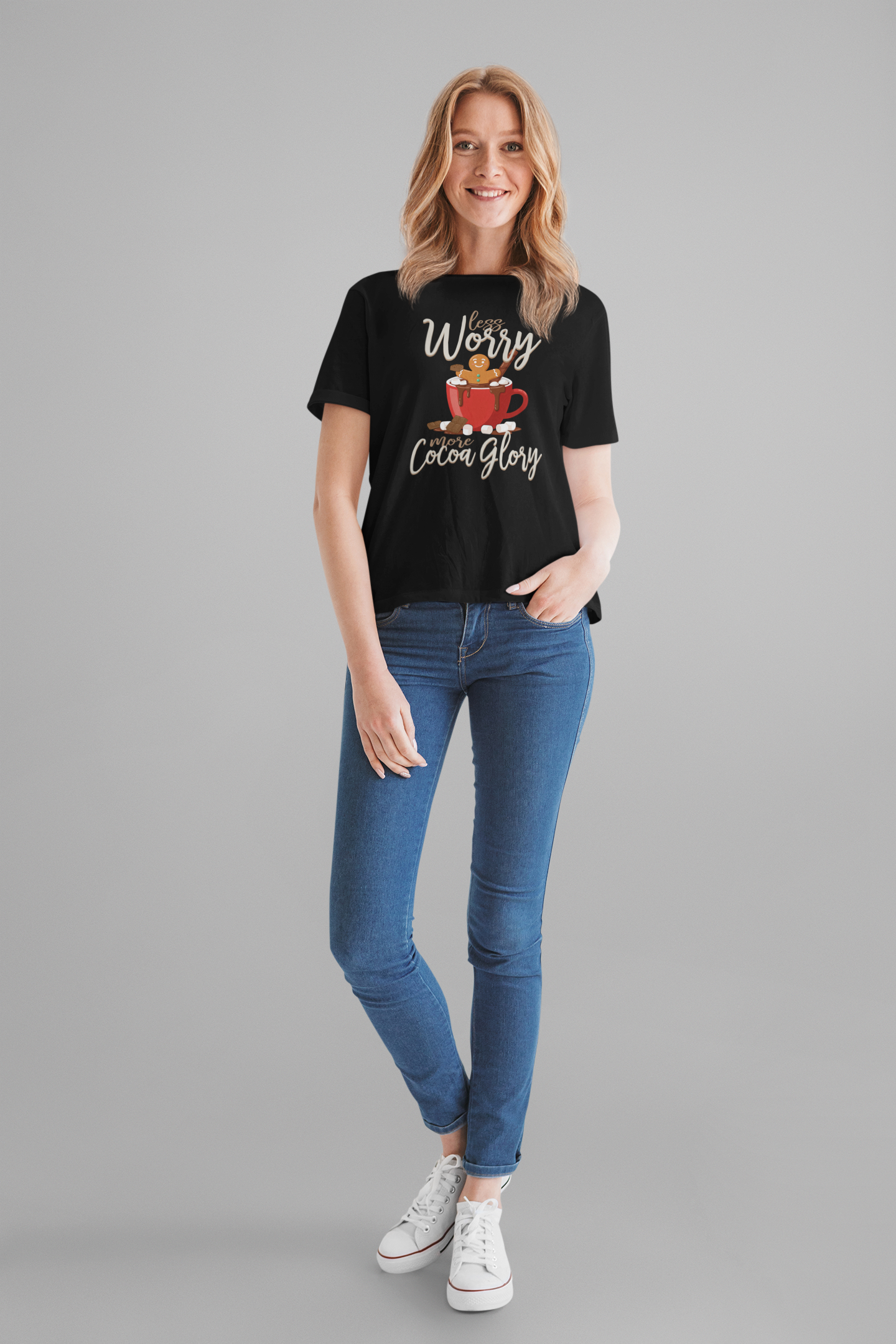 Less Worry More Cocoa Glory Tee, Chocolate Comfort Shirt, Sweet Mood Graphic Tee, Cozy Treat Top, Calm and Cozy Gift