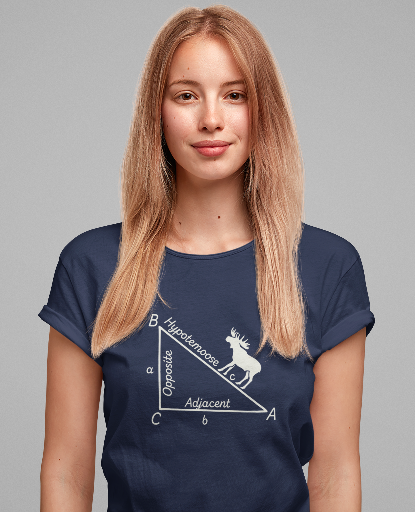 Moose on the Hypotenuse Shirt – Math Joke Right Triangle Graphic