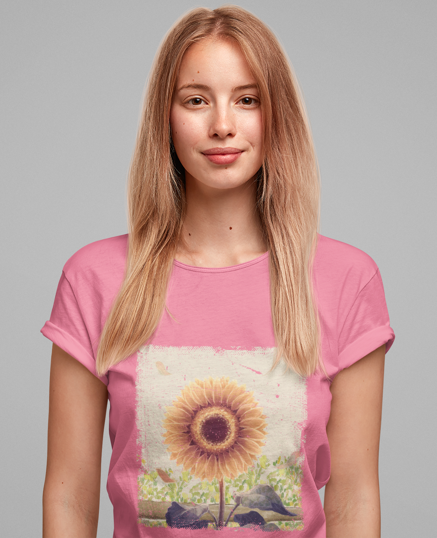 Bloom & Glow – Large Sunflower Painting Graphic T-Shirt