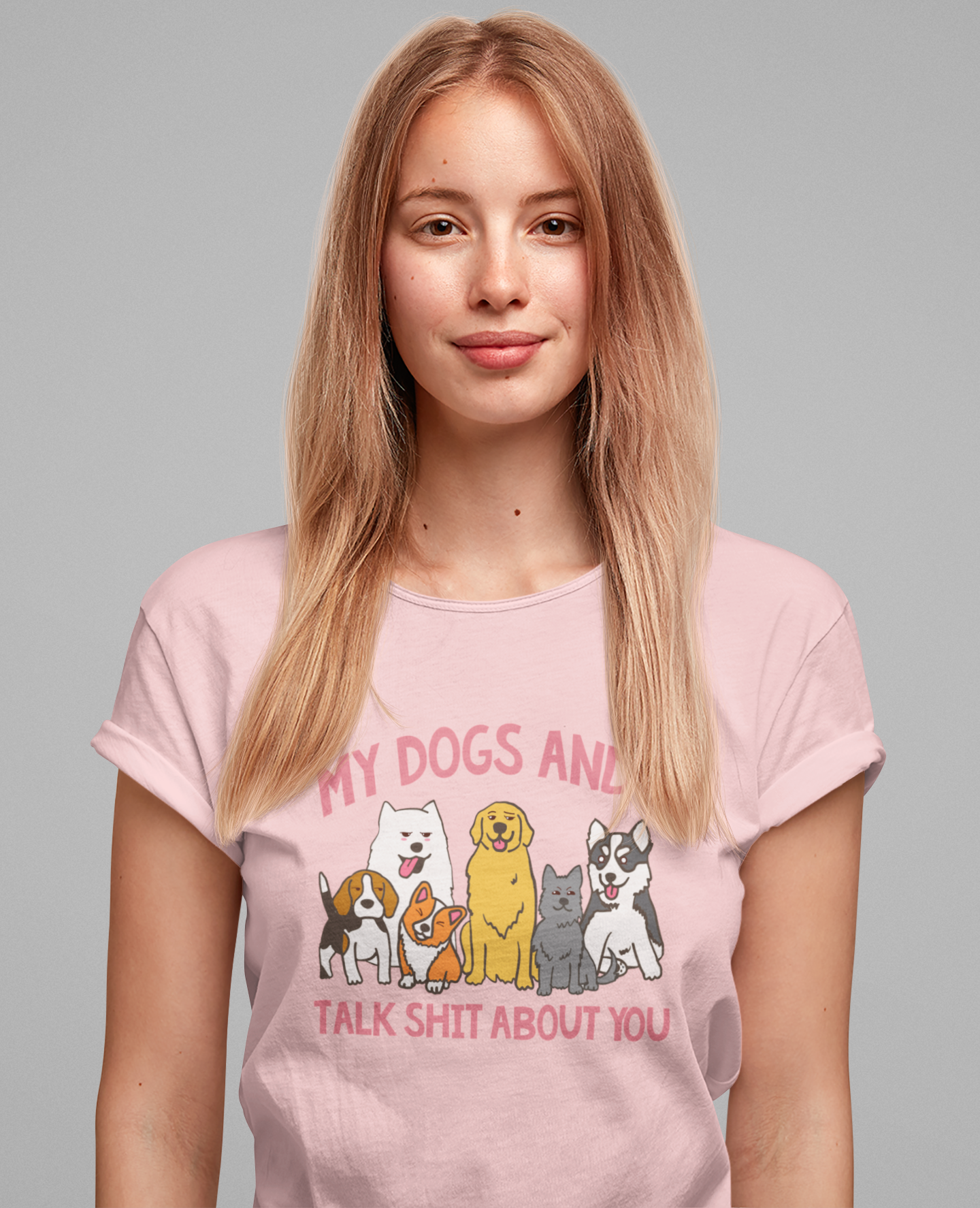 My Dogs And I Talk Shit Tshirt Group of Dogs Funny Sarcastic Text Design