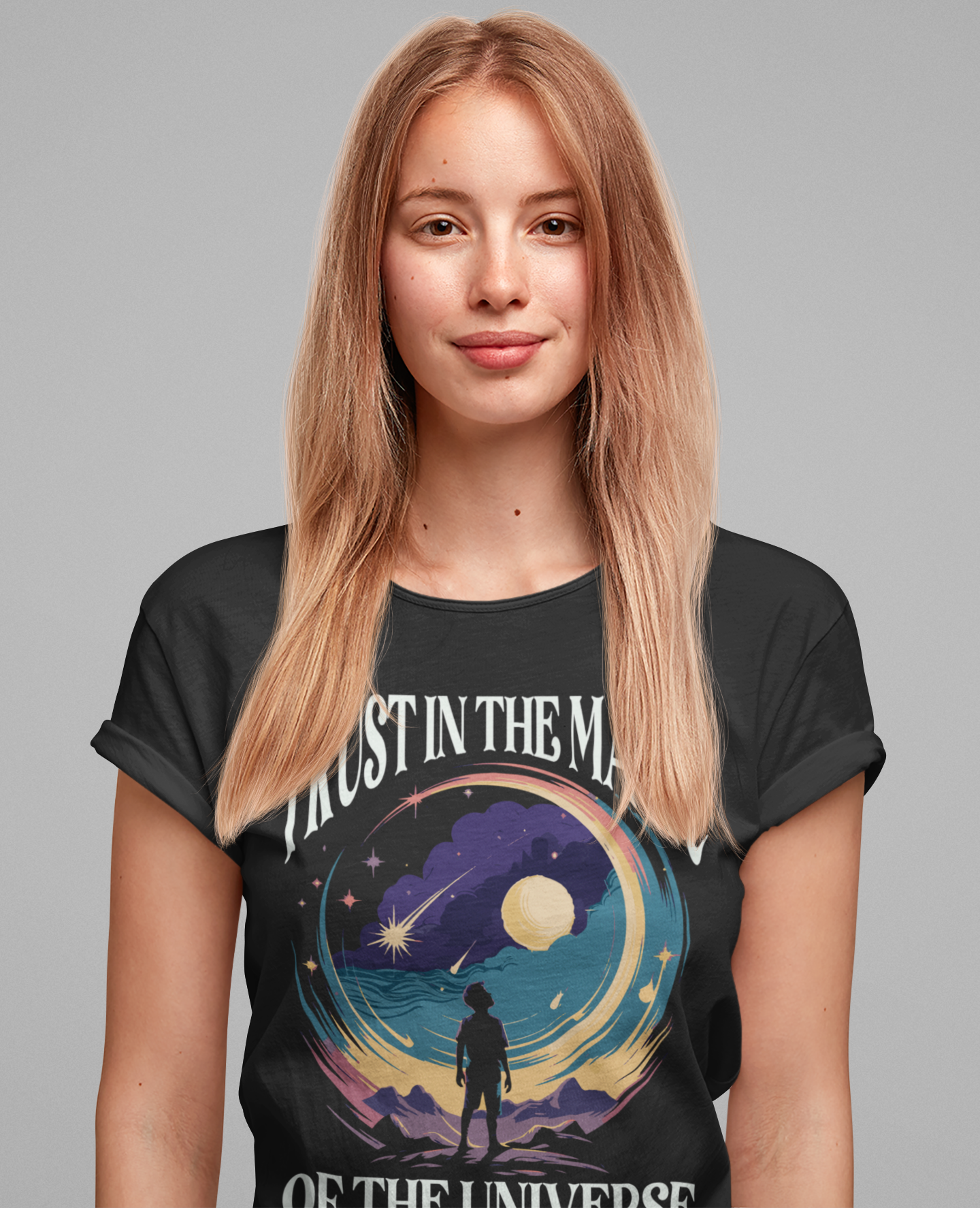 Trust in the Magic of the Universe Shirt, Manifestation Tee, Cosmic Energy T Shirt, Spiritual Growth Gift, Mystic Vibes Tee