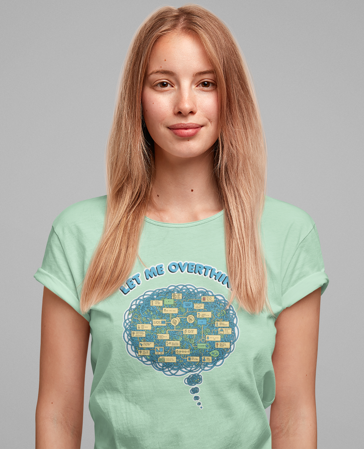 Let Me Overthink This Tee, Funny Anxiety Shirt, Spiraling Thoughts Graphic Tee, Relatable Mental Loop Top, Introvert Humor Gift
