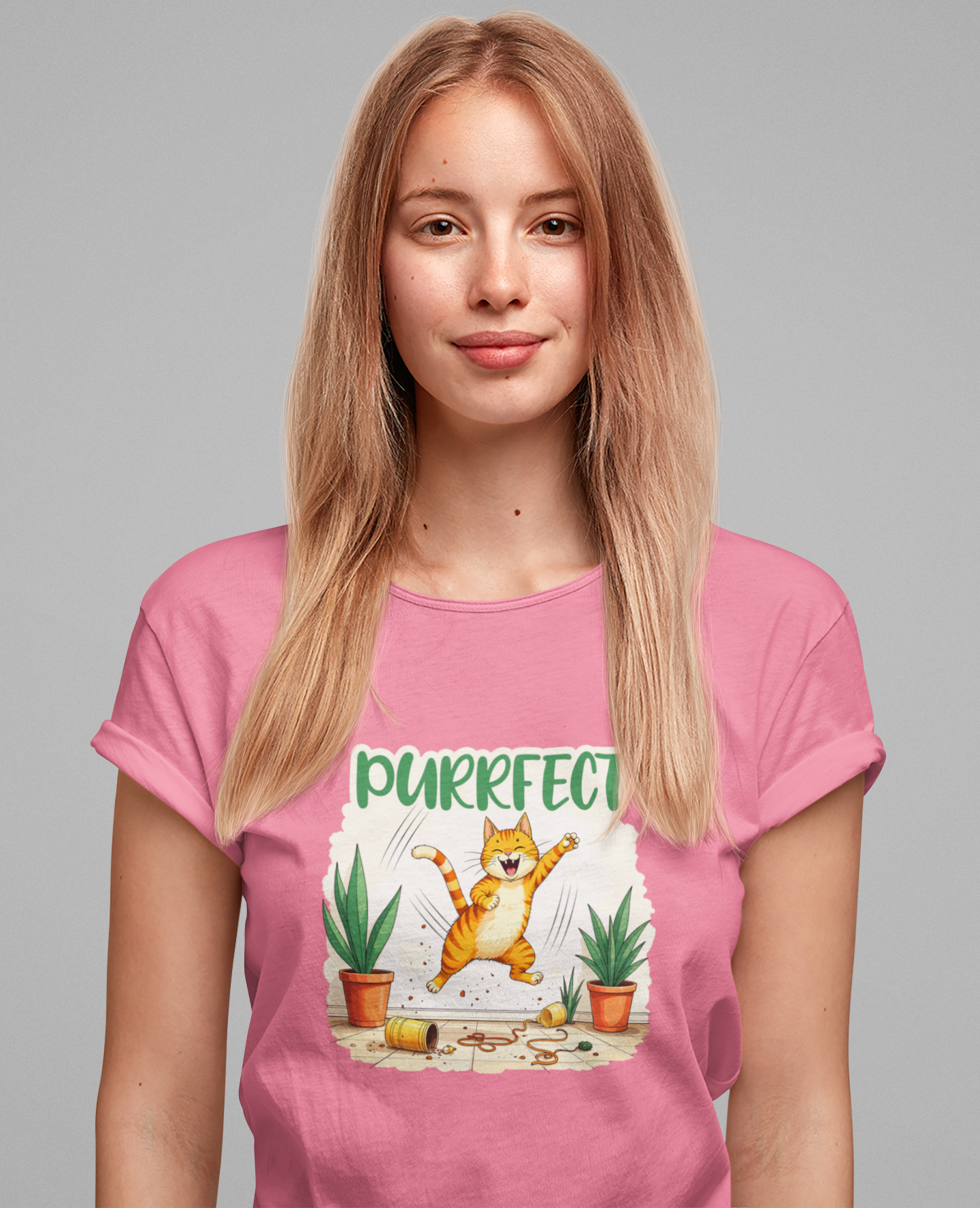 Purrfect Chaos Shirt Funny Cat Lover Tee for Pet Parents Who Embrace the Hairballs Mayhem and Mischief With Love and Laughter