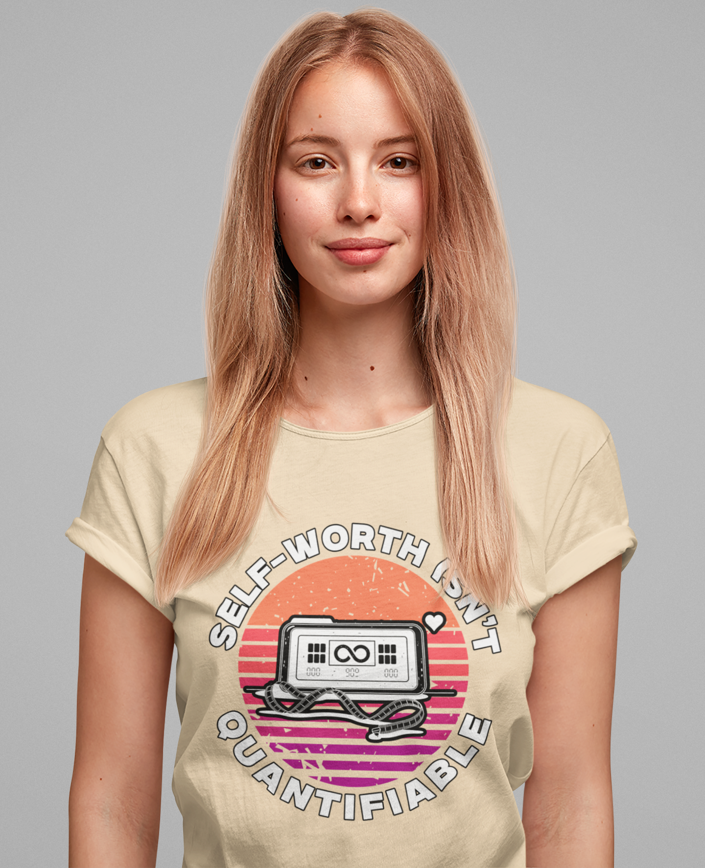 Self Worth Isn’t Quantifiable – Body Positivity Graphic T-Shirt