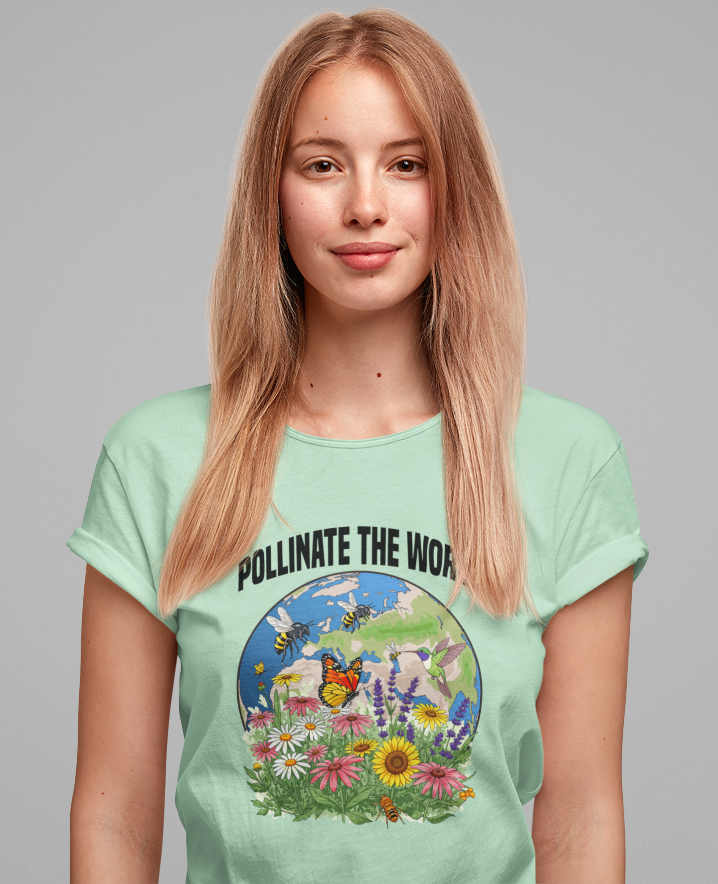 Nature’s MVP Pollinators Tee, Bee and Butterfly Shirt, Eco Awareness Graphic Tee, Garden Life Top, Wildlife Hero Gift