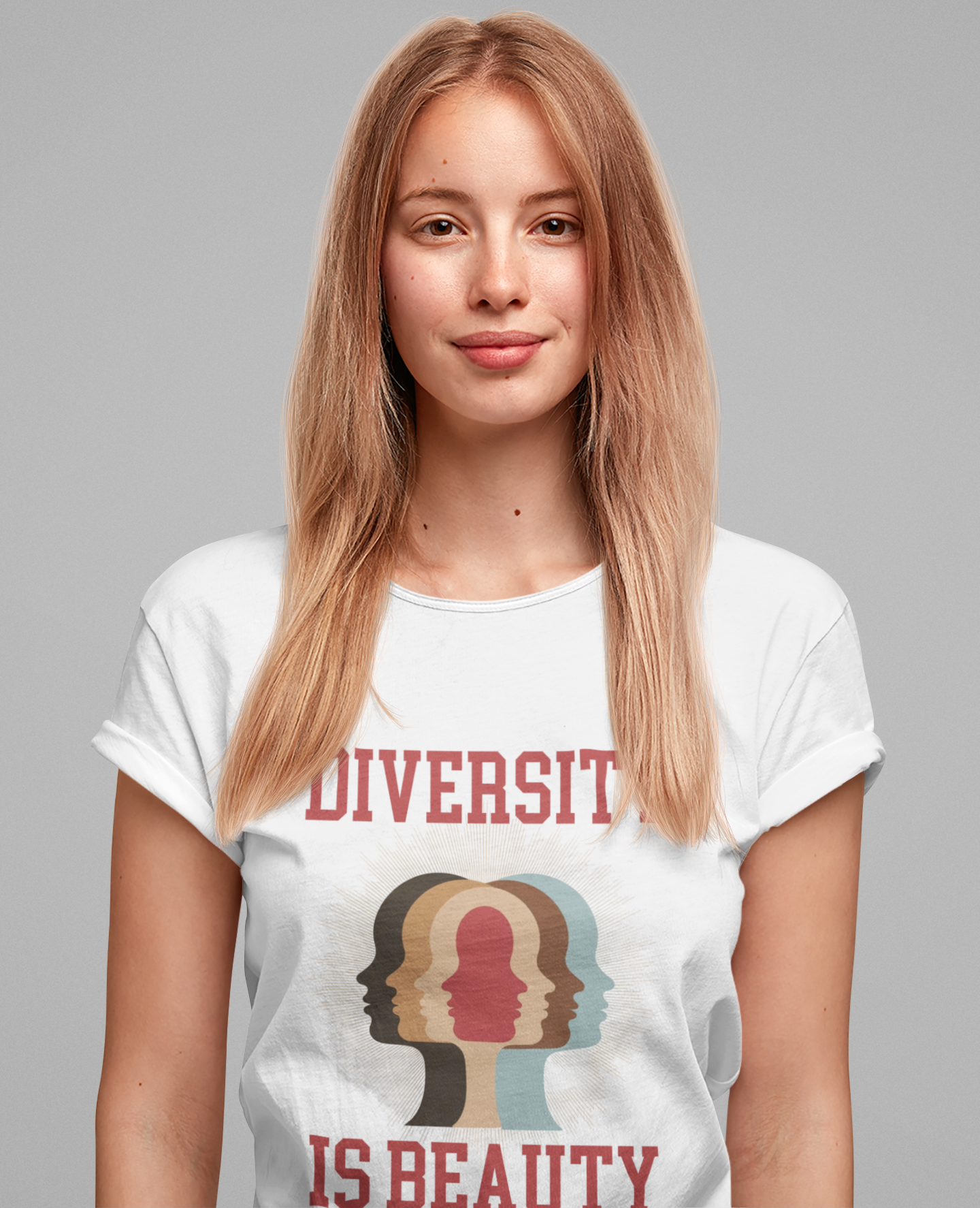 Diversity Is Beauty – Faces in Every Shade Inclusive Graphic T-Shirt