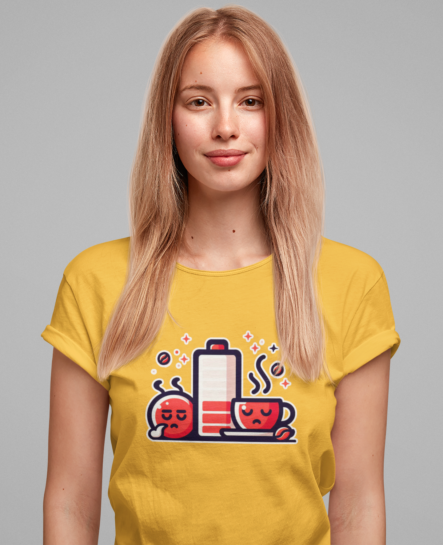 Low Battery | Need Coffee Graphic T-Shirt