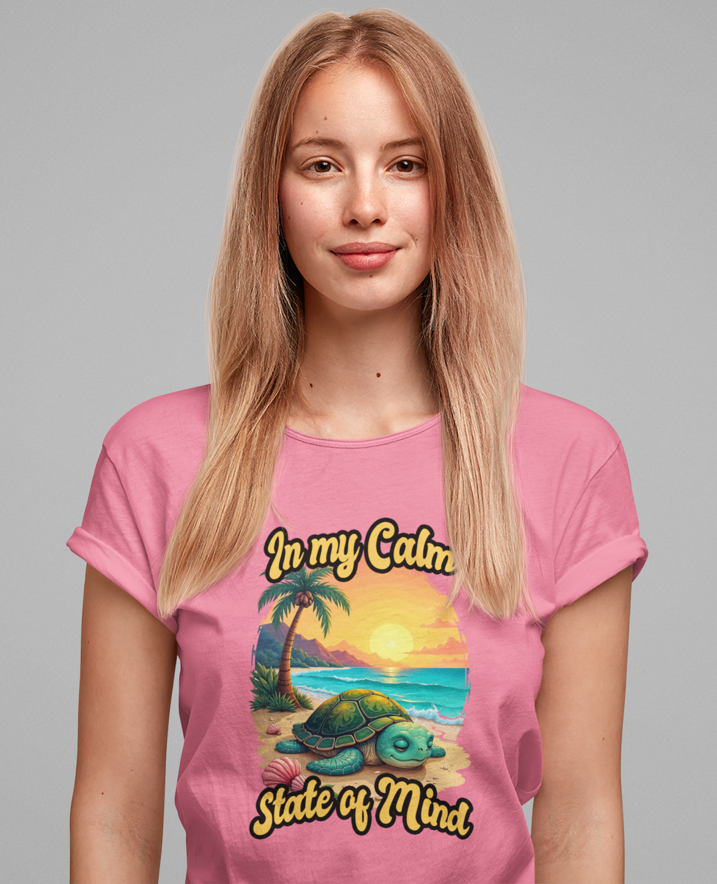 In My Calm State of Mind – Peaceful Tortoise Beach Sunset Graphic T-Shirt