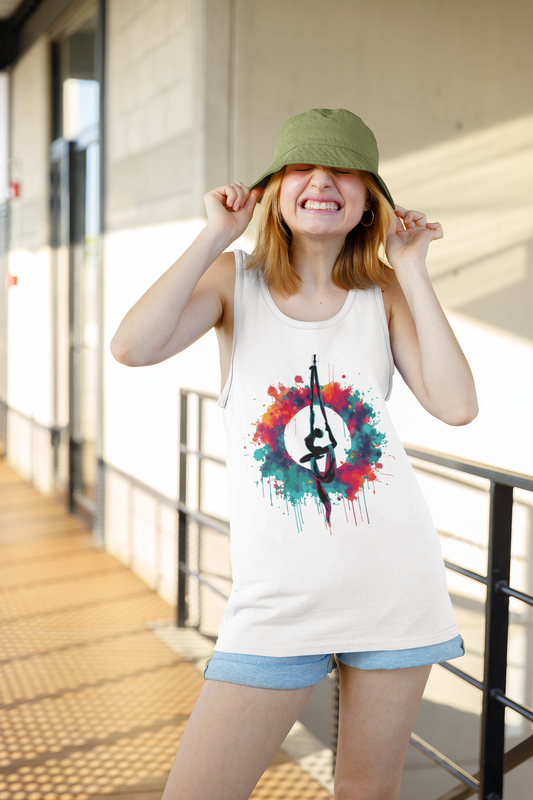 Aerialist Colorsplash - Vibrant Aerial Yoga & Dance Tank Top
