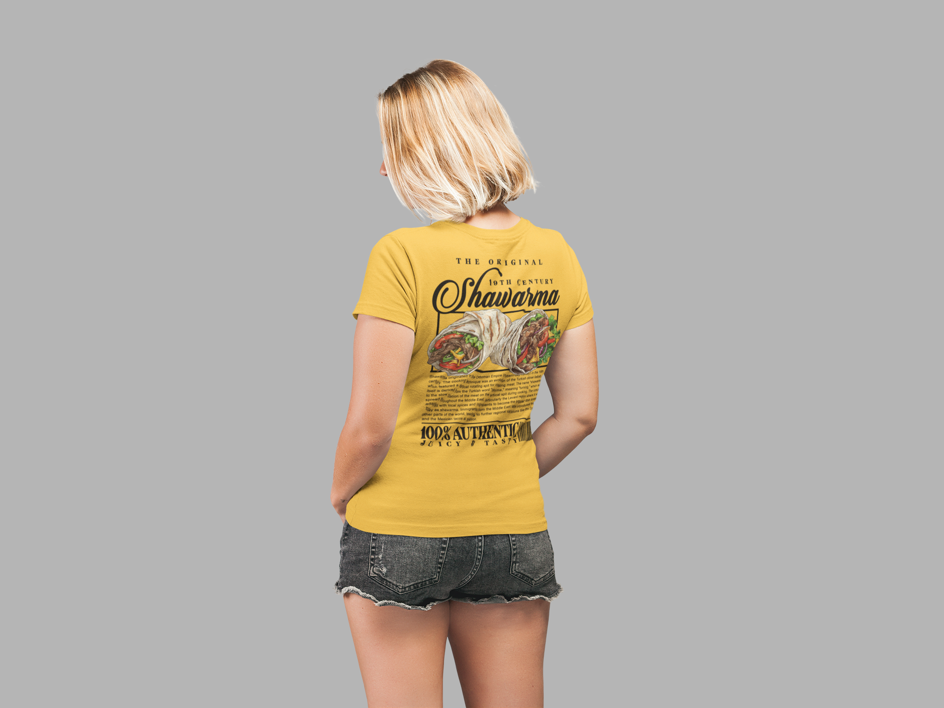 The Classic Shawarma 19th Century Tshirt – Middle Eastern Culinary Icon