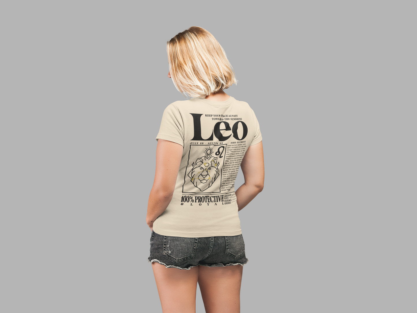 Leo Zodiac T-Shirt – Keep Your Face Always Towards the Sunshine Fire Element