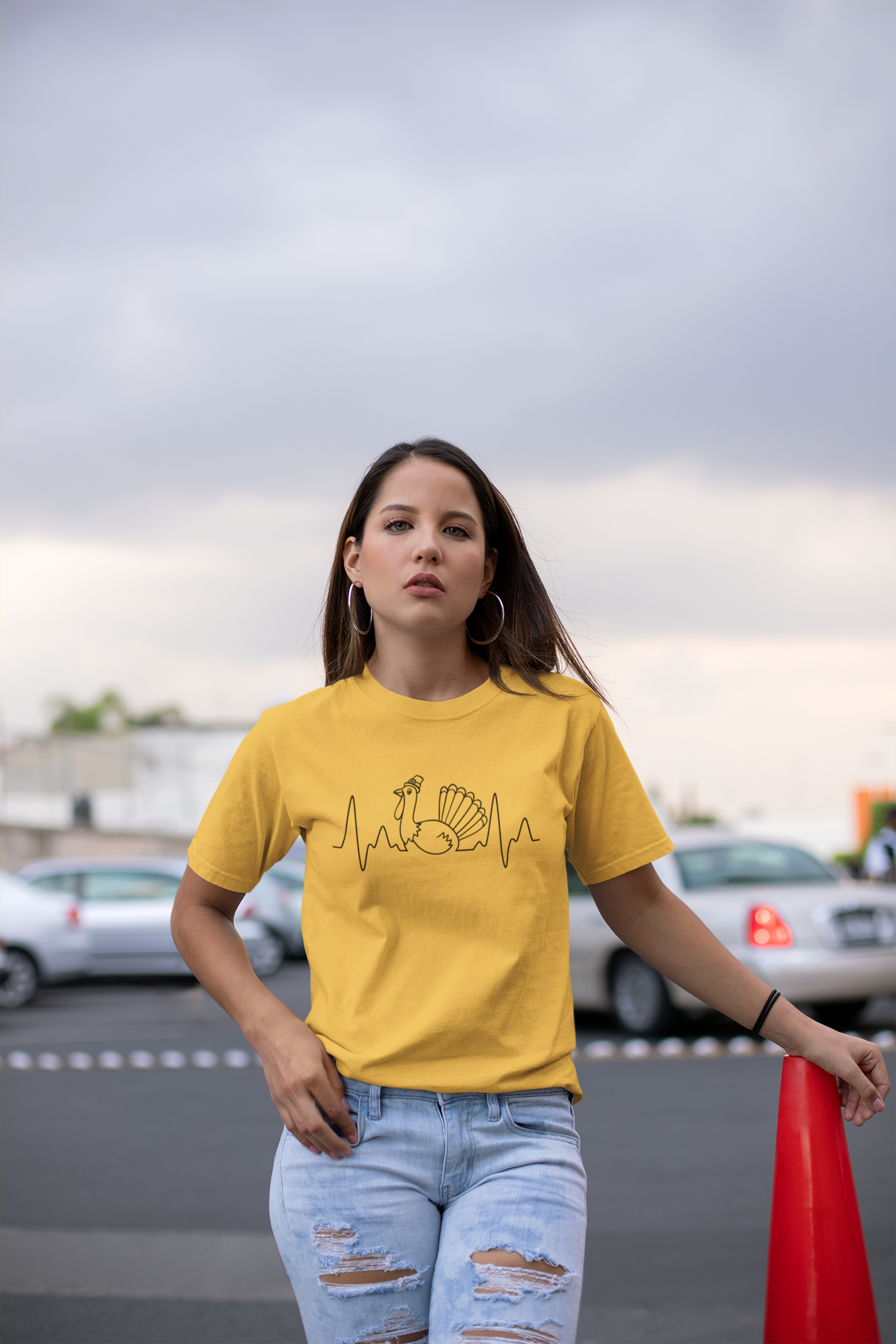 Heartbeat Turkey Graphic T-Shirt