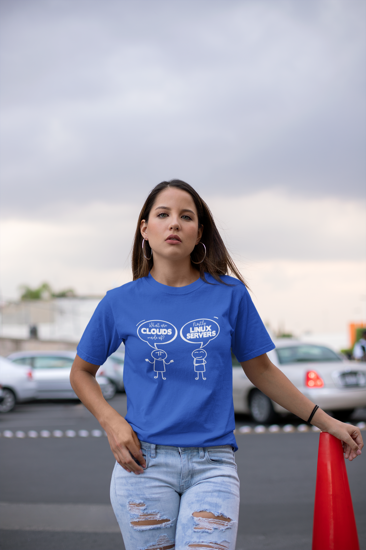 Mostly Linux Servers Funny Cloud T-Shirt